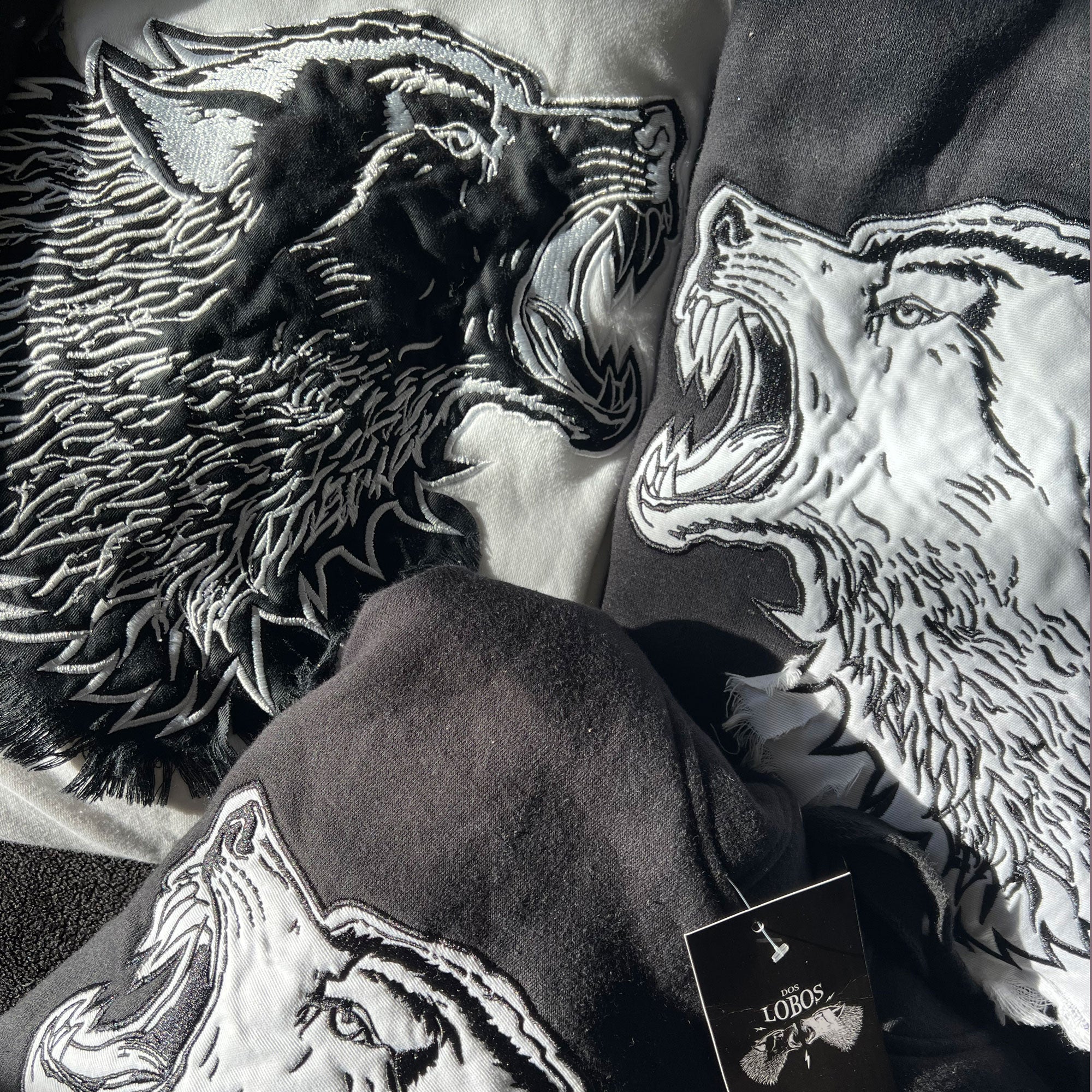 Black and white wolf hoodie sale